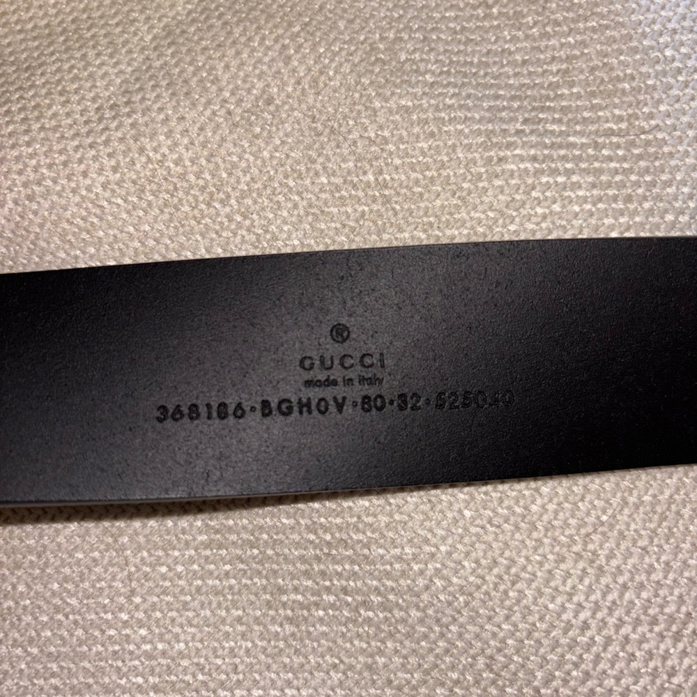 NIB authentic Gucci matte black women’s belt. Black, size 80 - Picture 5 of 6